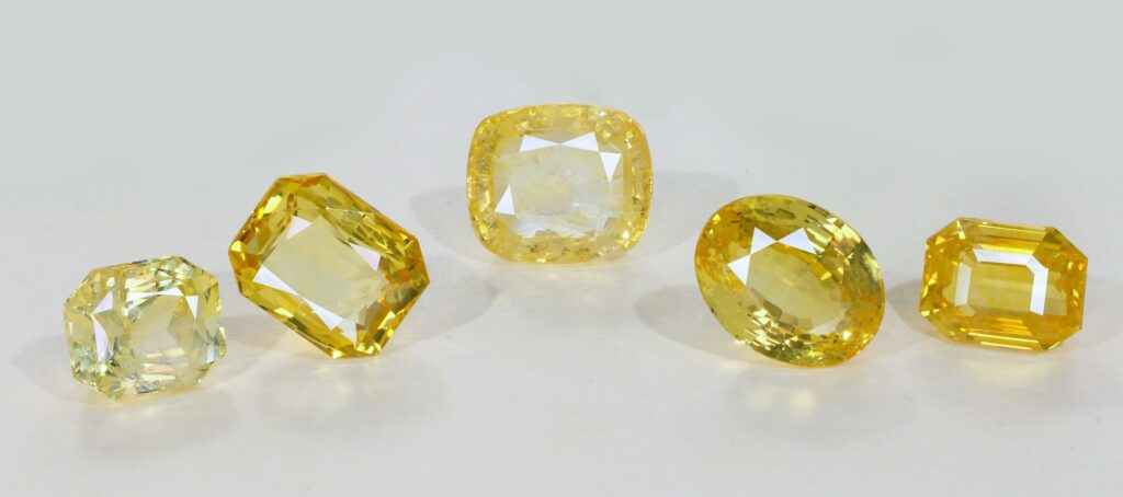 Yellow sapphire stone