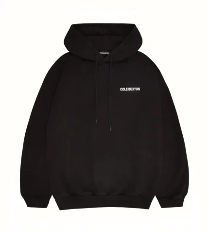 Cole Buxton Black Hoodie The Essential in Minimalist Luxury Streetwear